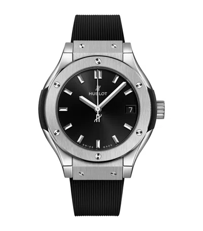 Hublot Titanium Classic Fusion Watch In Black