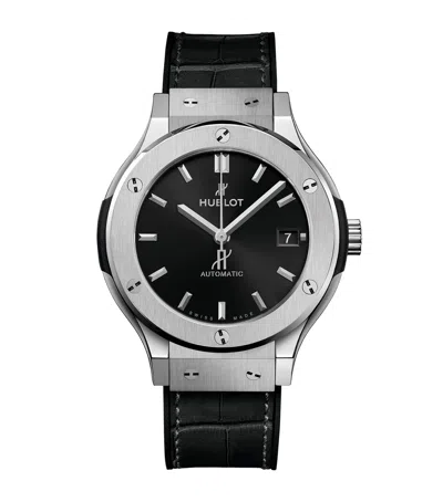 Hublot Titanium Classic Fusion Watch In Black