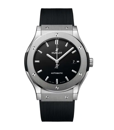 Hublot Titanium Classic Fusion Watch In Black