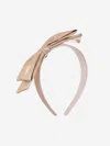 Hucklebones Girls Side Bow Headband In Gold