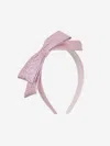 Hucklebones Girls Side Bow Headband In Pink