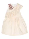 Hucklebones London Asymmetric Broderie-anglaise Midi Dress In Neutrals