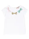 Hucklebones London Bow-detail Modal-cotton Blend T-shirt In White