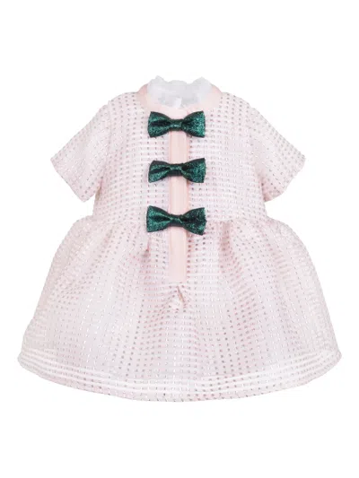 Hucklebones London Babies' Bow-embellished Shirt Dress In Pink