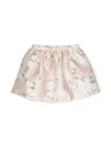 Hucklebones London Floral-jacquard Gathered Skirt In Pink