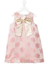 Hucklebones London Floral-print Bow-detail Dress In Pink
