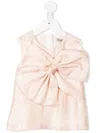 Hucklebones London Giant Bow Detail Blouse In Pink