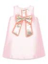 Hucklebones London Guilded Bow Shift Dress In Pink