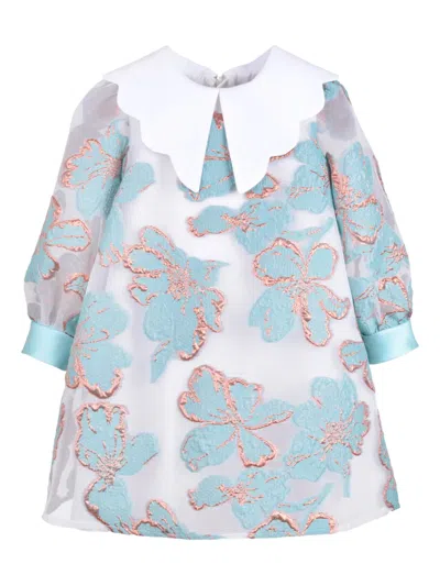 Hucklebones London Kids' Long-sleeved Dress In Blue