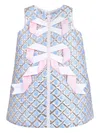 Hucklebones London Origami-pattern Dress In Blue