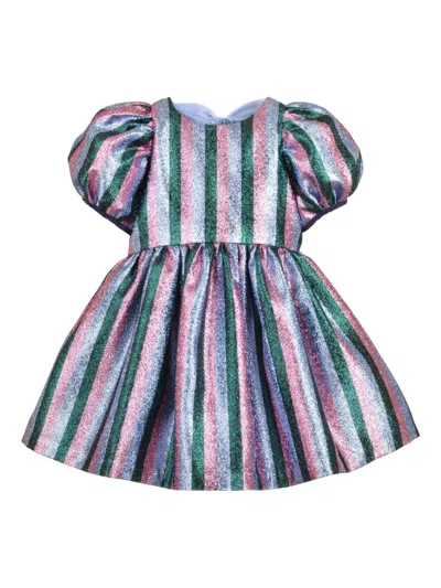 Hucklebones London Kids' Puff-sleeve Dress In Gray