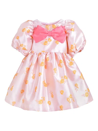 Hucklebones London Kids' Puff-sleeve Dress In Pink