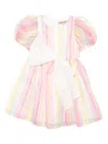 Hucklebones London Puff-sleeves Bodice Dress In Pink