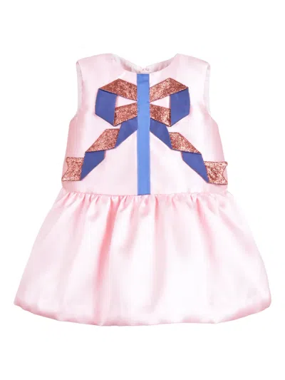 Hucklebones London Babies' Ribbon-detail Dress In Pink