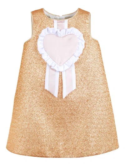 Hucklebones London Kids' Rosette Dress In Neutral