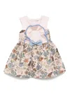 Hucklebones London Ruffle Bib Bodice Dress In 粉色