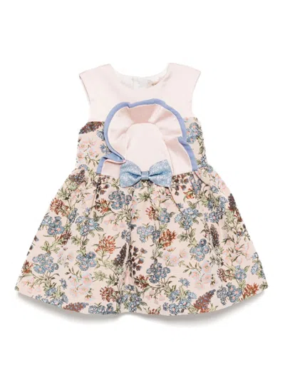 Hucklebones London Kids' Ruffle Bib Bodice Dress In 粉色