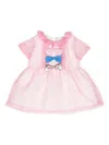 Hucklebones London Ruffle-detail Gathered Dress In Pink