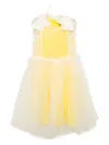 Hucklebones London Ruffle Midi Dress In Yellow
