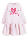 Hucklebones London Ruffled-hem Sweatshirt Dress In Pink