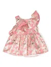 Hucklebones London Ruffled Jacquard Dress Set In Pink