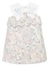 Hucklebones London Scalloped Shift Dress In Neutrals