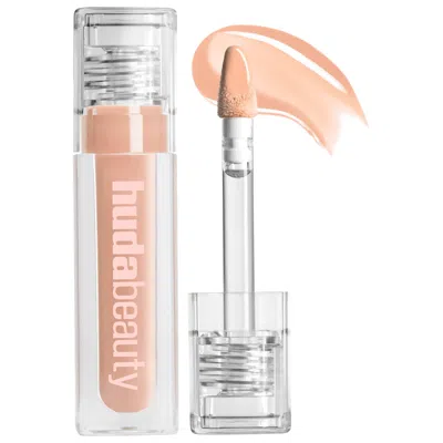 Huda Beauty Faux Filler Shiny Non-sticky Lip Gloss Lightcealer 0.13 Oz/3.9 ml In Transparent
