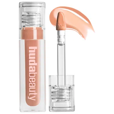 Huda Beauty Faux Filler Shiny Non-sticky Lip Gloss Midcealer 0.13 Oz/3.9 ml In Transparent