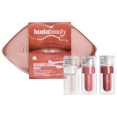 Huda Beauty Mini Glossiest Lip Gloss Set .06 Fl oz / 1.9 ml In Glassy, Sugar Baby, Bombshell