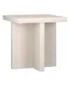Hudson & Canal 22" Elna Wide Square Side Table In Alder White