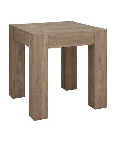 Hudson & Canal 22" Langston Wide Square Side Table In Antiqued Gray Oak