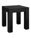 Hudson & Canal 22" Langston Wide Square Side Table In Black Grain