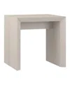 Hudson & Canal 22" Oswin Wide Rectangular Side Table In Alder White