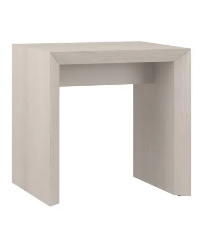 Hudson & Canal 22" Oswin Wide Rectangular Side Table In Alder White