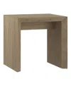 Hudson & Canal 22" Oswin Wide Rectangular Side Table In Antiqued Gray Oak