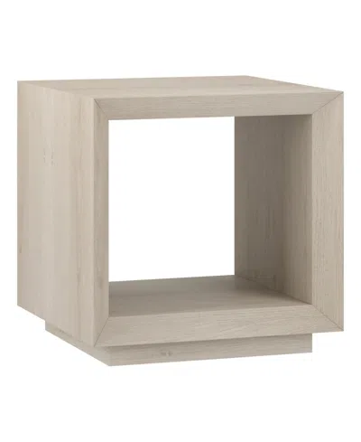 Hudson & Canal 22" Tannen Wide Rectangular Side Table In Alder White