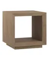 Hudson & Canal 22" Tannen Wide Rectangular Side Table In Antiqued Gray Oak