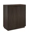 Hudson & Canal 28" Mansfield Wide Rectangular Accent Cabinet In Alder Brown