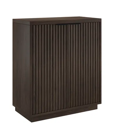 Hudson & Canal 28" Mansfield Wide Rectangular Accent Cabinet In Alder Brown
