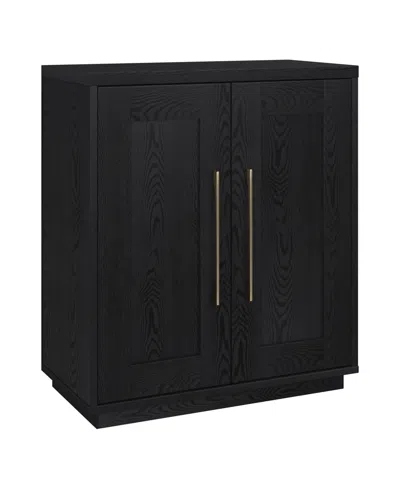 Hudson & Canal 28" Tillman Wide Rectangular Accent Cabinet In Black Grain
