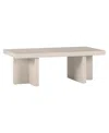 Hudson & Canal 44" Dimitra Wide Rectangular Coffee Table In Alder White