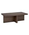 Hudson & Canal 44" Elna Wide Rectangular Coffee Table In Alder Brown