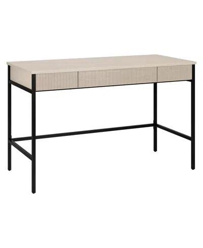 Hudson & Canal 48" Nolan Wide Rectangular Writing Desk In Alder White