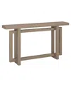 Hudson & Canal 55" Breslow Wide Rectangular Console Table In Antiqued Gray Oak