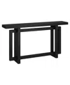 Hudson & Canal 55" Breslow Wide Rectangular Console Table In Black Grain