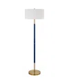 Hudson & Canal 61.5" Metal Simone 2-light Floor Lamp In Cool Gray,brass