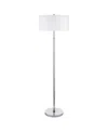 Hudson & Canal 61.5" Metal Simone 2-light Floor Lamp In Gray,silver-tone