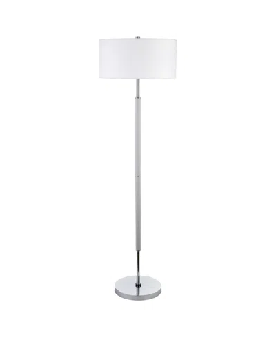 Hudson & Canal 61.5" Metal Simone 2-light Floor Lamp In Gray,silver-tone