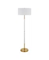 Hudson & Canal 61.5" Metal Simone 2-light Floor Lamp In Matte White,brass