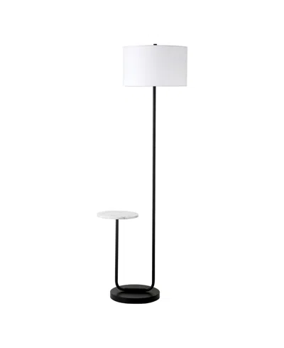 Hudson & Canal 65.75" Metal Jacinta Floor Lamp In Blackened Bronze,white Marble